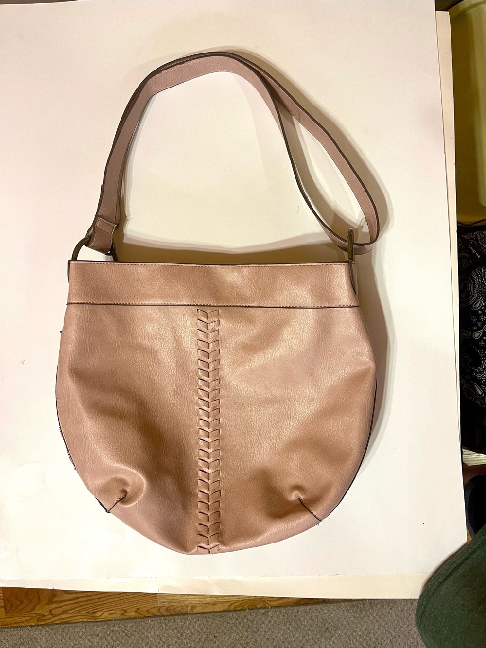 Blush Woven-Detail Shoulder Bag - Picture 11 of 12